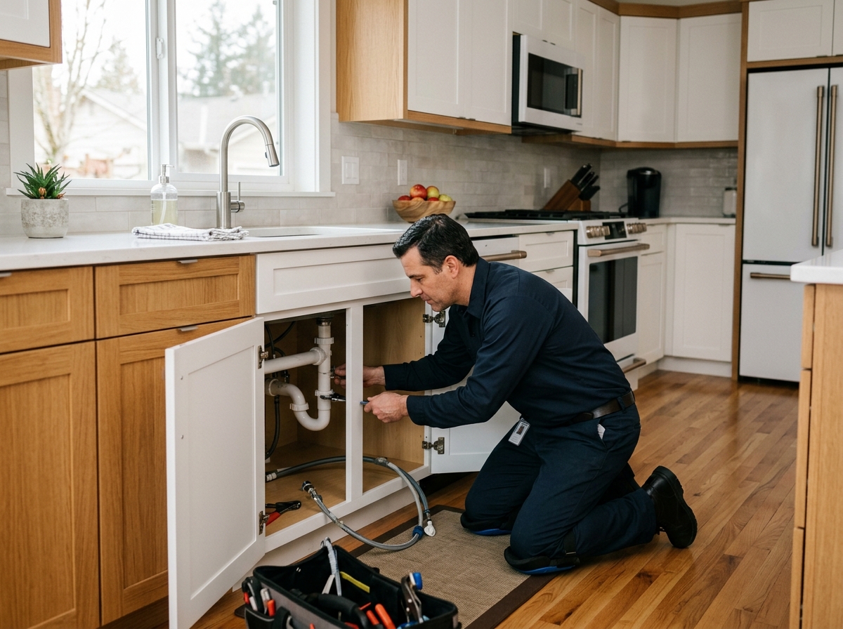 Residential sink repair and maintenance coordination